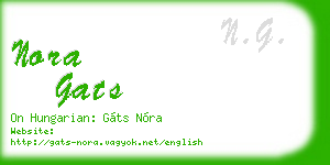 nora gats business card